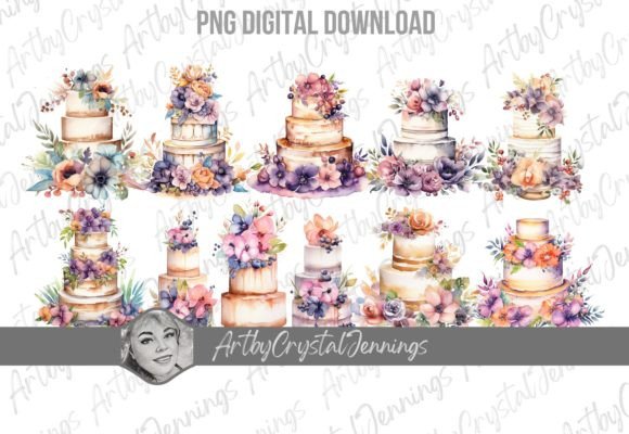 Beautiful Floral Boho Wedding Cakes PNG: A Creative Asset for Makers