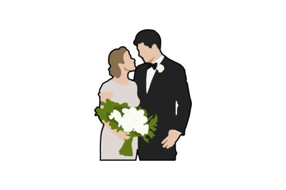 Couple Wedding Bride Drawing Vector: Design Guide