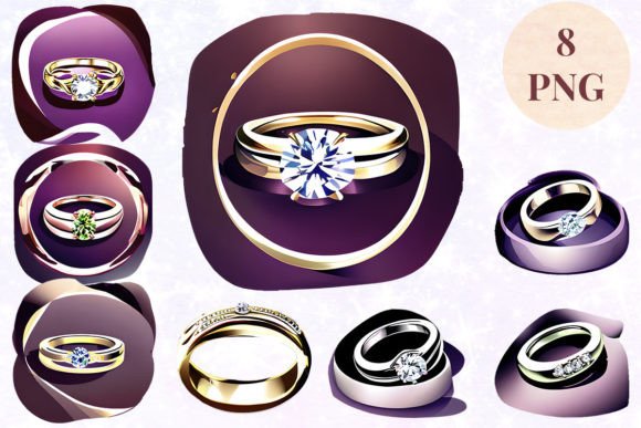 Elegant Details: Using Wedding Ring 74 Clipart in Projects