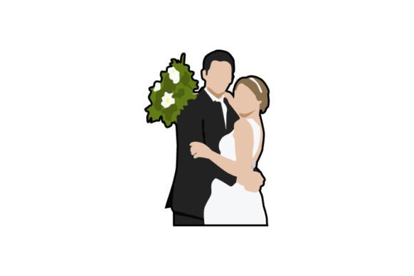 Elegant Romance: Unlocking the Couple Wedding Bride Drawing Design