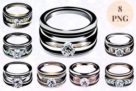 Elevate Your Projects with Wedding Ring 52 Clipart PNG