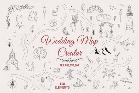 Hand Drawn Wedding Map Creator: Your Guide to a Romantic Design Collection