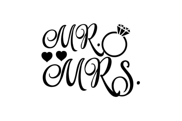 Mr. and Mrs. Wedding Ring SVG: Your Free Design Asset