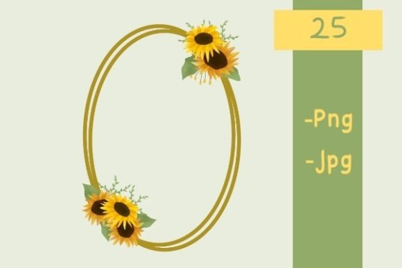 Sunflower Frame for Wedding Decorations: A Hand-Drawn Touch