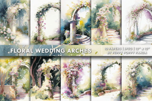 Transform Your Projects with Floral Wedding Arch Digital Paper