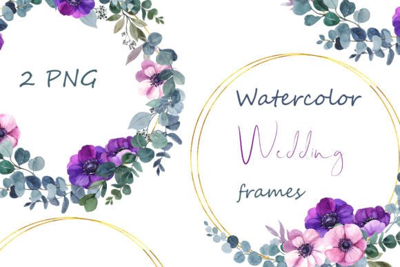 Watercolor Clipart Wedding Frame: A Digital Design Essential