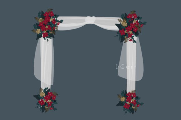 Wedding Arch with Flowers Graphic: Elevate Your Designs