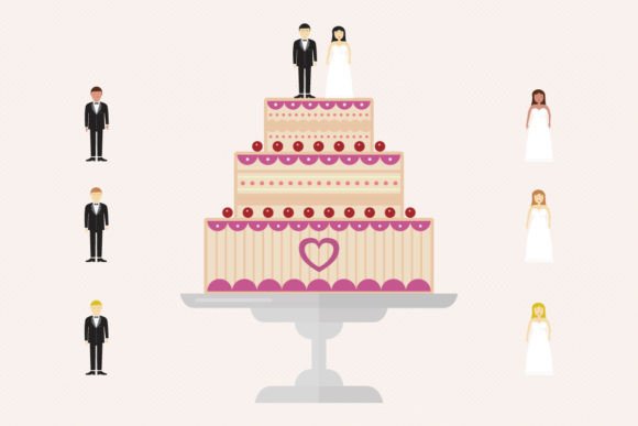 Wedding Cake with Brides and Grooms: A Designer's Guide