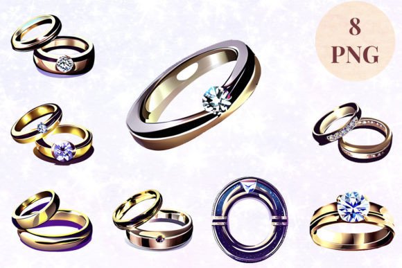 Wedding Ring 48 Clipart PNG: Elevate Your Wedding Designs