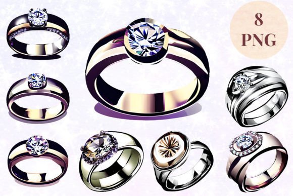 Wedding Ring 54 Clipart PNG: Your Versatile Design Asset