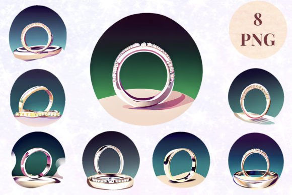 Wedding Ring 6 Clipart PNG: Your Versatile Design Asset